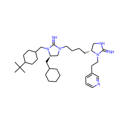 CC(C)(C)C1CCC(CN2C(=N)N(CCCC[C@@H]3CNC(=N)N3CCc3cccnc3)C[C@H]2CC2CCCCC2)CC1 ZINC000103252570