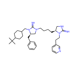 CC(C)(C)C1CCC(CN2C(=N)N(CCCC[C@H]3CNC(=N)N3CCc3cccnc3)C[C@H]2Cc2ccccc2)CC1 ZINC000103251704