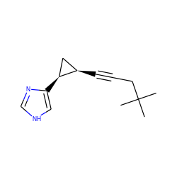 CC(C)(C)CC#C[C@@H]1C[C@@H]1c1c[nH]cn1 ZINC000029400731