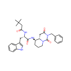 CC(C)(C)CC(=O)N[C@@H](Cc1c[nH]c2ccccc12)C(=O)N[C@@H]1CCCN2C(=O)N(Cc3ccccc3)C(=O)C[C@@H]12 ZINC000003979510