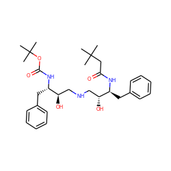 CC(C)(C)CC(=O)N[C@@H](Cc1ccccc1)[C@H](O)CNC[C@@H](O)[C@H](Cc1ccccc1)NC(=O)OC(C)(C)C ZINC000014943233