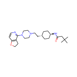 CC(C)(C)CC(=O)N[C@H]1CC[C@H](CCN2CCN(c3nccc4c3CCO4)CC2)CC1 ZINC000261091880