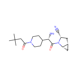 CC(C)(C)CC(=O)N1CCC([C@H](N)C(=O)N2[C@H](C#N)C[C@@H]3C[C@@H]32)CC1 ZINC000003949866