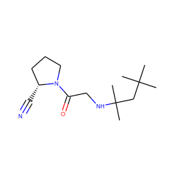 CC(C)(C)CC(C)(C)NCC(=O)N1CCC[C@H]1C#N ZINC000013522911