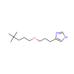 CC(C)(C)CCCOCCCc1c[nH]cn1 ZINC000013491001