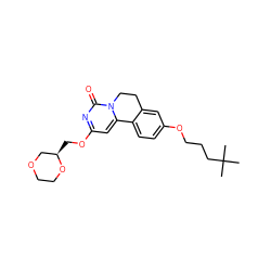 CC(C)(C)CCCOc1ccc2c(c1)CCn1c-2cc(OC[C@@H]2COCCO2)nc1=O ZINC000142913099