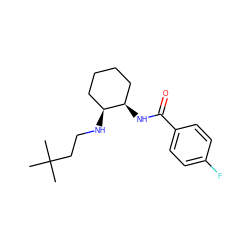 CC(C)(C)CCN[C@H]1CCCC[C@H]1NC(=O)c1ccc(F)cc1 ZINC000169350878