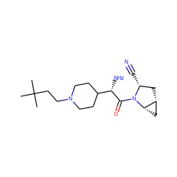 CC(C)(C)CCN1CCC([C@H](N)C(=O)N2[C@H](C#N)C[C@@H]3C[C@@H]32)CC1 ZINC000095586744