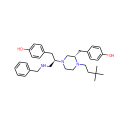 CC(C)(C)CCN1CCN([C@@H](CNCc2ccccc2)Cc2ccc(O)cc2)C[C@@H]1Cc1ccc(O)cc1 ZINC000045301711