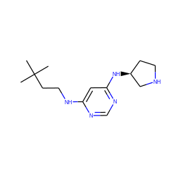 CC(C)(C)CCNc1cc(N[C@H]2CCNC2)ncn1 ZINC000073170042