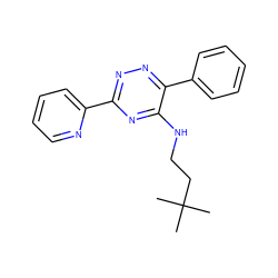 CC(C)(C)CCNc1nc(-c2ccccn2)nnc1-c1ccccc1 ZINC000095568817