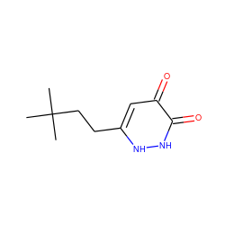 CC(C)(C)CCc1cc(=O)c(=O)[nH][nH]1 ZINC000095589513