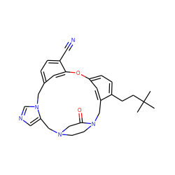 CC(C)(C)CCc1ccc2cc1CN1CCN(CC1=O)Cc1cncn1Cc1ccc(C#N)c(c1)O2 ZINC000013589249