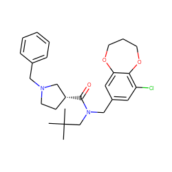 CC(C)(C)CN(Cc1cc(Cl)c2c(c1)OCCCO2)C(=O)[C@@H]1CCN(Cc2ccccc2)C1 ZINC000114099206