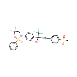 CC(C)(C)CN(c1ccc([C@@](O)(C#Cc2ccc(S(C)(=O)=O)cc2)C(F)(F)F)cc1)S(=O)(=O)c1ccccc1 ZINC000084690269