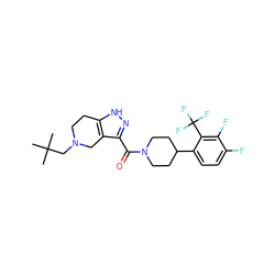 CC(C)(C)CN1CCc2[nH]nc(C(=O)N3CCC(c4ccc(F)c(F)c4C(F)(F)F)CC3)c2C1 ZINC001772602945