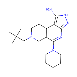 CC(C)(C)CN1CCc2c(c(N3CCCCC3)nc3n[nH]c(N)c23)C1 ZINC000049088854