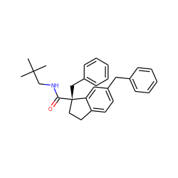 CC(C)(C)CNC(=O)[C@@]1(Cc2ccccc2)CCc2ccc(Cc3ccccc3)cc21 ZINC000026675536