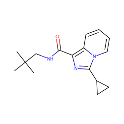 CC(C)(C)CNC(=O)c1nc(C2CC2)n2ccccc12 ZINC000071318911