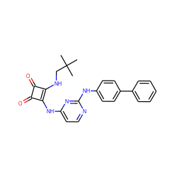 CC(C)(C)CNc1c(Nc2ccnc(Nc3ccc(-c4ccccc4)cc3)n2)c(=O)c1=O ZINC000101595823