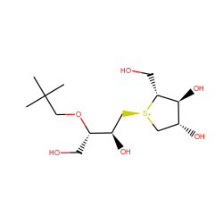 CC(C)(C)CO[C@@H](CO)[C@H](O)C[S@+]1C[C@@H](O)[C@H](O)[C@H]1CO ZINC000653857928