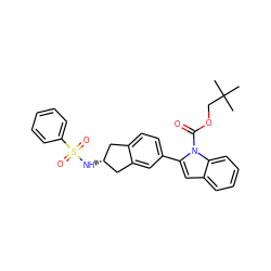 CC(C)(C)COC(=O)n1c(-c2ccc3c(c2)C[C@H](NS(=O)(=O)c2ccccc2)C3)cc2ccccc21 ZINC000028949492