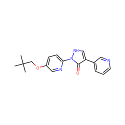 CC(C)(C)COc1ccc(-n2[nH]cc(-c3cccnc3)c2=O)nc1 ZINC000169698790