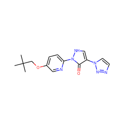 CC(C)(C)COc1ccc(-n2[nH]cc(-n3ccnn3)c2=O)nc1 ZINC000043195426