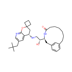 CC(C)(C)Cc1cnc2c(c1)[C@@H](NC[C@@H](O)[C@@H]1Cc3cccc(c3)CCCCCCC(=O)N1)CC1(CCC1)O2 ZINC000096273404