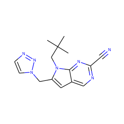 CC(C)(C)Cn1c(Cn2ccnn2)cc2cnc(C#N)nc21 ZINC000028958250