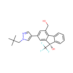 CC(C)(C)Cn1cc(-c2cc(CO)c3c(c2)[C@](O)(C(F)(F)F)c2ccccc2-3)cn1 ZINC000116936959