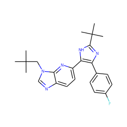 CC(C)(C)Cn1cnc2ccc(-c3[nH]c(C(C)(C)C)nc3-c3ccc(F)cc3)nc21 ZINC000029131621