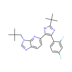 CC(C)(C)Cn1cnc2ccc(-c3[nH]c(C(C)(C)C)nc3-c3ccc(F)cc3F)nc21 ZINC000029131519