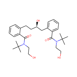 CC(C)(C)N(CCO)C(=O)c1ccccc1CC[C@@H](O)Cc1ccccc1C(=O)N(CCO)C(C)(C)C ZINC000013756967