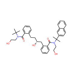 CC(C)(C)N(CCO)C(=O)c1ccccc1CC[C@@H](O)Cc1ccccc1C(=O)N(CCO)C(C)(C)c1ccc2ccccc2c1 ZINC000014946665