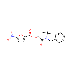 CC(C)(C)N(Cc1ccccc1)C(=O)COC(=O)c1ccc([N+](=O)[O-])o1 ZINC000003313963