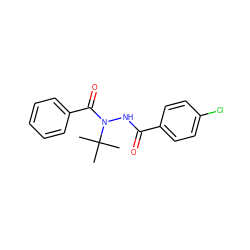 CC(C)(C)N(NC(=O)c1ccc(Cl)cc1)C(=O)c1ccccc1 ZINC000001092857