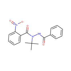 CC(C)(C)N(NC(=O)c1ccccc1)C(=O)c1ccccc1[N+](=O)[O-] ZINC000034332018