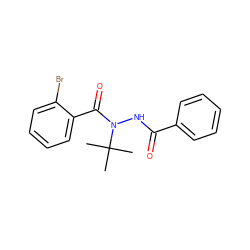 CC(C)(C)N(NC(=O)c1ccccc1)C(=O)c1ccccc1Br ZINC000034332027