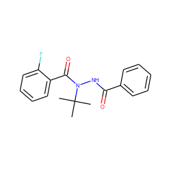 CC(C)(C)N(NC(=O)c1ccccc1)C(=O)c1ccccc1F ZINC000034332021