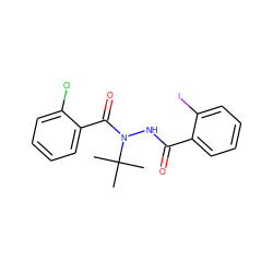 CC(C)(C)N(NC(=O)c1ccccc1I)C(=O)c1ccccc1Cl ZINC000103179458