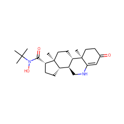 CC(C)(C)N(O)C(=O)[C@H]1CC[C@H]2[C@@H]3CNC4=CC(=O)CC[C@]4(C)[C@H]3CC[C@]12C ZINC000013737962