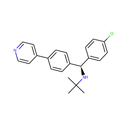 CC(C)(C)N[C@H](c1ccc(Cl)cc1)c1ccc(-c2ccncc2)cc1 ZINC000103265744