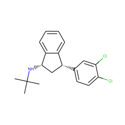 CC(C)(C)N[C@H]1C[C@@H](c2ccc(Cl)c(Cl)c2)c2ccccc21 ZINC000013835800