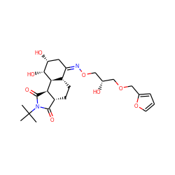 CC(C)(C)N1C(=O)[C@H]2CC[C@H]3/C(=N\OC[C@@H](O)COCc4ccco4)C[C@@H](O)[C@@H](O)[C@@H]3[C@@H]2C1=O ZINC000102714130