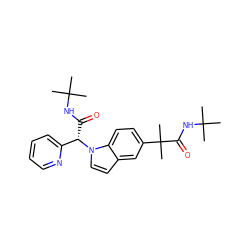 CC(C)(C)NC(=O)[C@@H](c1ccccn1)n1ccc2cc(C(C)(C)C(=O)NC(C)(C)C)ccc21 ZINC000066099599