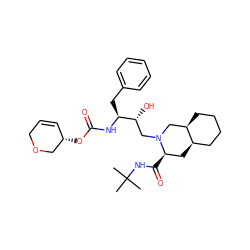 CC(C)(C)NC(=O)[C@@H]1C[C@@H]2CCCC[C@@H]2CN1C[C@@H](O)[C@H](Cc1ccccc1)NC(=O)O[C@H]1C=CCOC1 ZINC000014942899