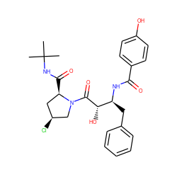 CC(C)(C)NC(=O)[C@@H]1C[C@H](Cl)CN1C(=O)[C@@H](O)[C@H](Cc1ccccc1)NC(=O)c1ccc(O)cc1 ZINC000013471996