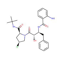 CC(C)(C)NC(=O)[C@@H]1C[C@H](Cl)CN1C(=O)[C@@H](O)[C@H](Cc1ccccc1)NC(=O)c1ccccc1N ZINC000013472001