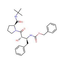 CC(C)(C)NC(=O)[C@@H]1CCCN1C(=O)[C@@H](O)[C@H](Cc1ccccc1)NC(=O)OCc1ccccc1 ZINC000013453409